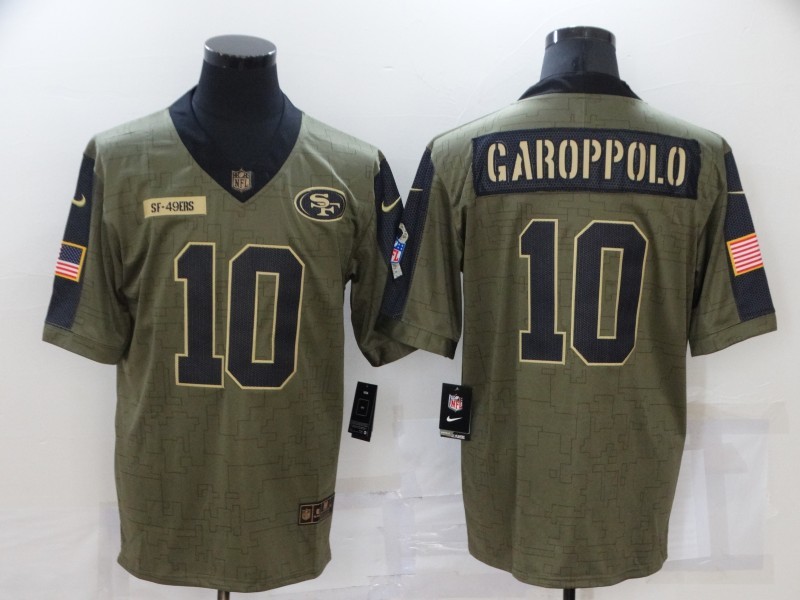 Men's San Francisco 49ers Jimmy Garoppolo #10 Brown Jersey